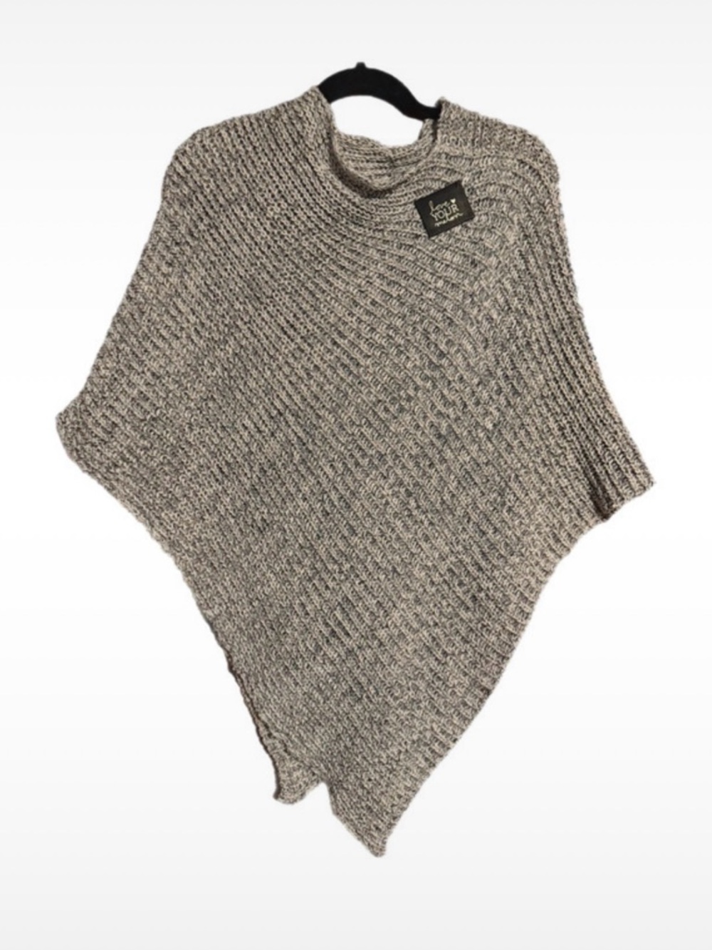 Love Your Melon Knit Poncho – Heather Gray, One Size